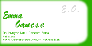 emma oancse business card